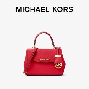 Micharl Kors Crimson Saffiano Leather Jet Set Ava Extra Small XS Crossbody Bag